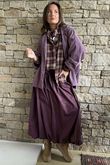 Paloma Bubble Hem Midi Skirt Damson